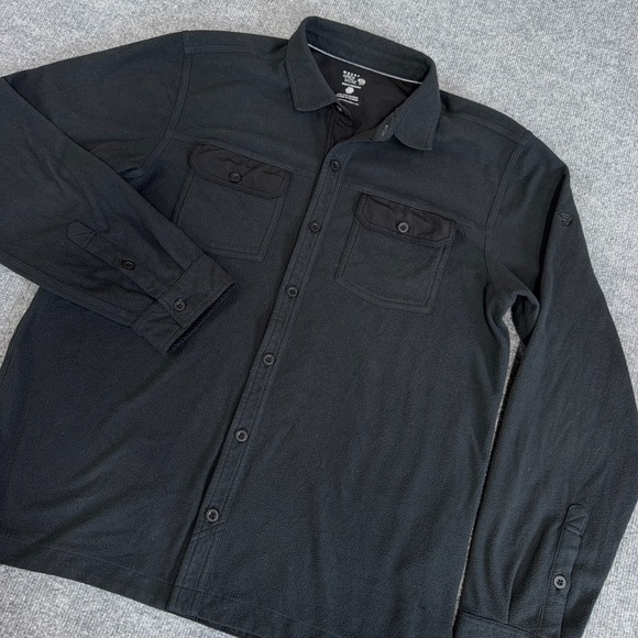 Mountain Hardwear Other - Mountain Hardwear Fleece Shacket Men Large Black Microchill Shirt Jacket Button